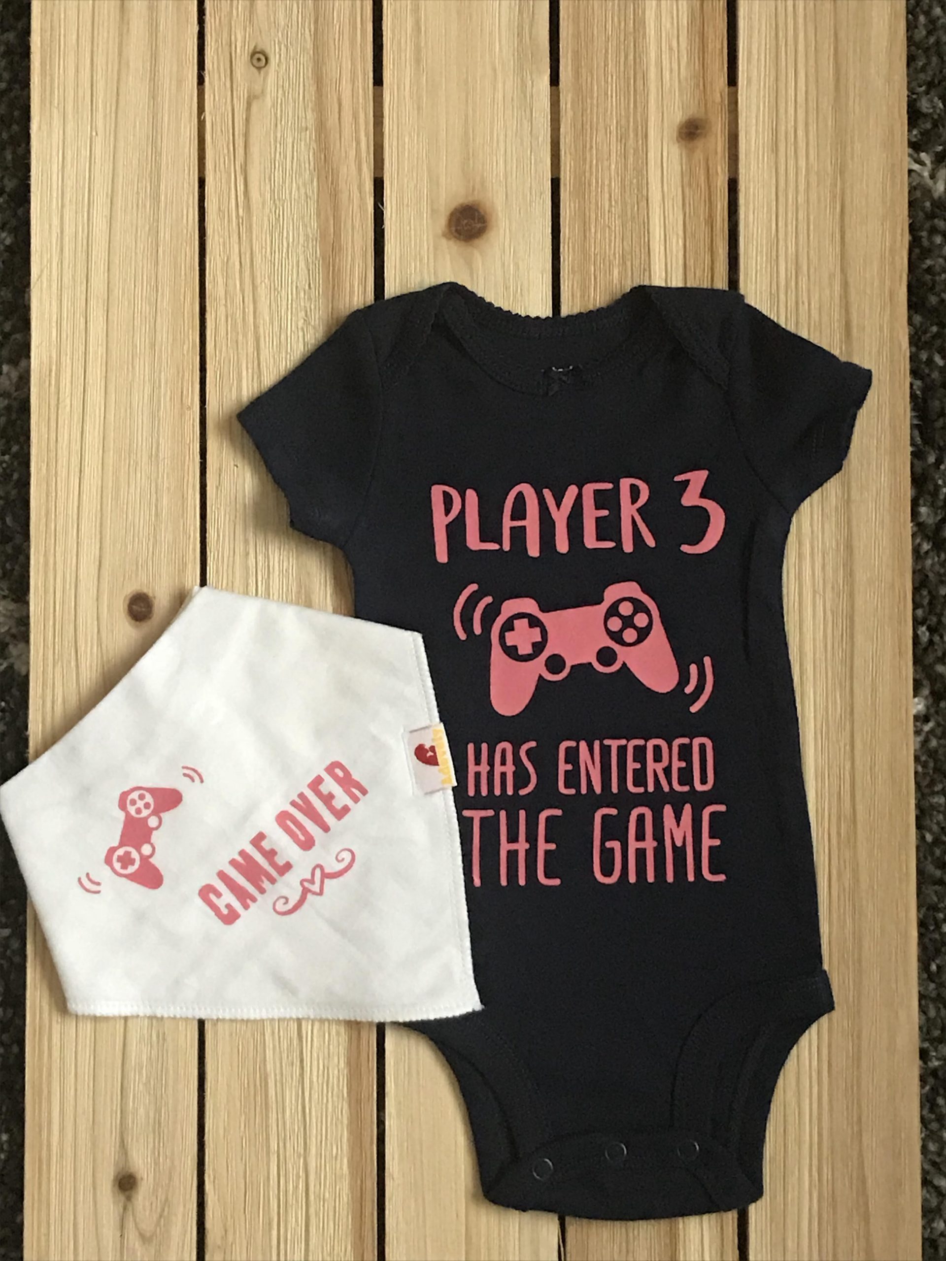 player 3 baby onesie