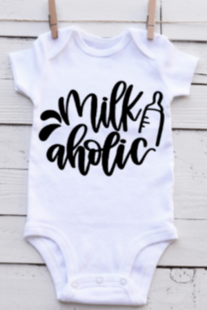 Milkaholic Breastfeeding Onesie for Baby