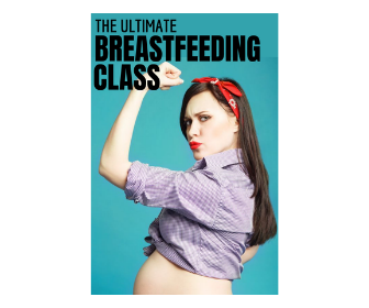 The Ultimate Breastfeeding Class with woman showing her muscles